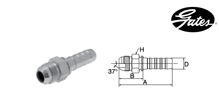 Embout male JIC GATES GLOBAL SPIRAL
