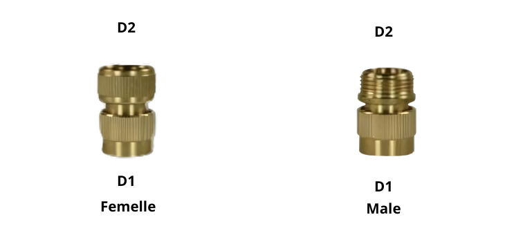Coupleur laiton robinet arrosage universel