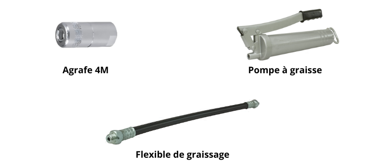 Pompe à graisse manuelle et accessoires