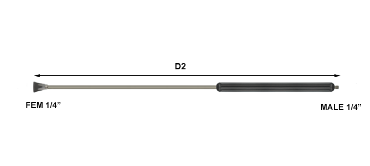 Tube lance acier ou inox surmoule avec protège base