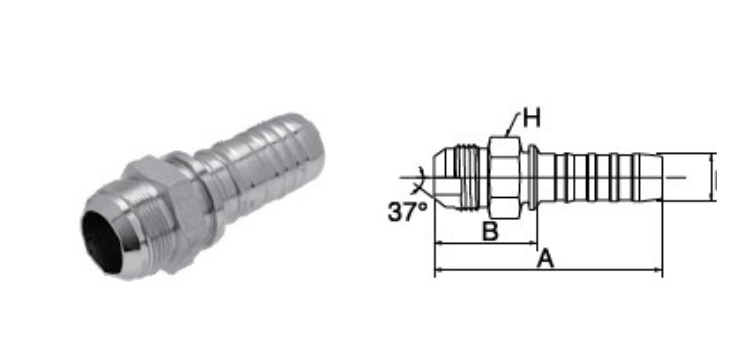 Embout male JIC GATES GLOBAL SPIRAL PLUS