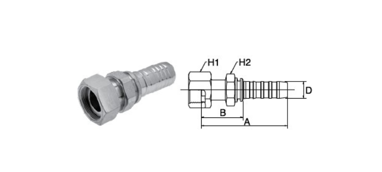 Embout femelle ORFS GATES GLOBAL SPIRAL PLUS