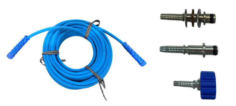 Flexibles de lavage bleu DN08 – 400 bars équipés