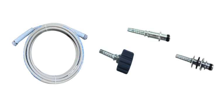 Flexibles de lavage gris DN08 – 400 bars équipés