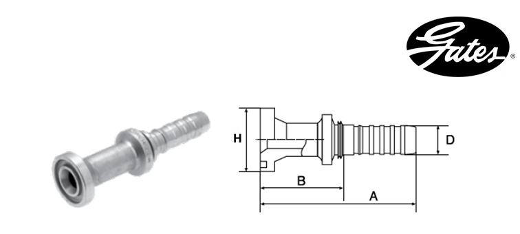 Embout bride KOMATSU GATES GLOBAL SPIRAL