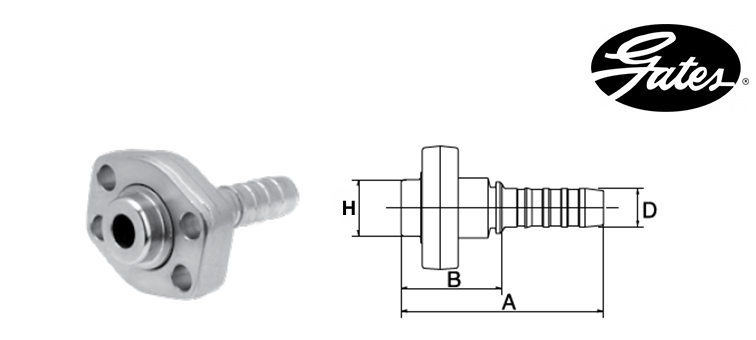 Embout POCLAIN tournante GATES GLOBAL SPIRAL