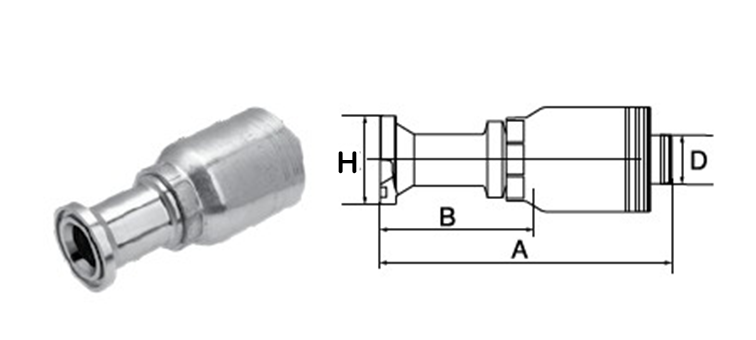 Embout bride SAE 3000 GATES GLOBAL SPIRAL MAXIMUM