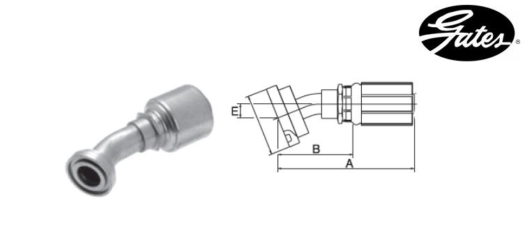Embout SAE 30° GATES MEGASYS MEGACRIMP