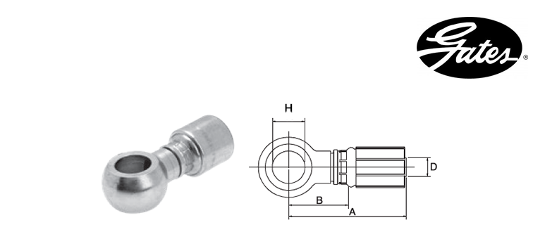 Embout BANJO GATES MEGASYS MEGACRIMP