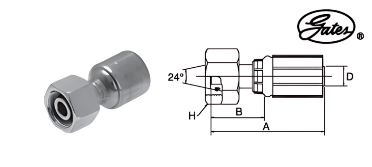 Embout femelle DIN S GATES MEGASYS MEGACRIMP