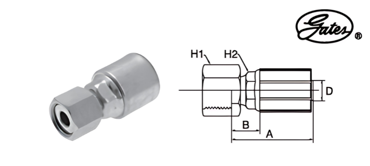 Embout femelle ORFS GATES MEGASYS MEGACRIMP