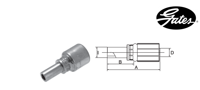 Embout tube MÉTRIQUE tube lisse GATES MEGASYS MEGACRIMP
