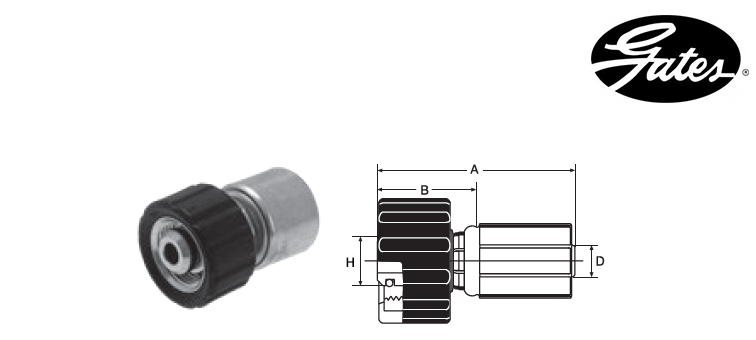Embout femelle pour lavage GATES MEGASYS MEGACRIMP