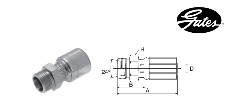 Embout male DIN S GATES MEGASYS MEGACRIMP