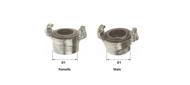 Raccord geka male ou femelle inox