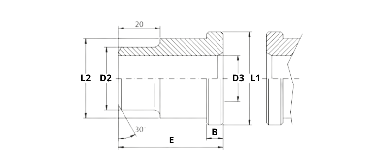 Collet SAE sans joint à souder pour tube GAZ
