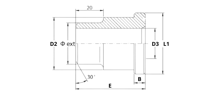 Collet SAE sans joint à souder pour tube métrique