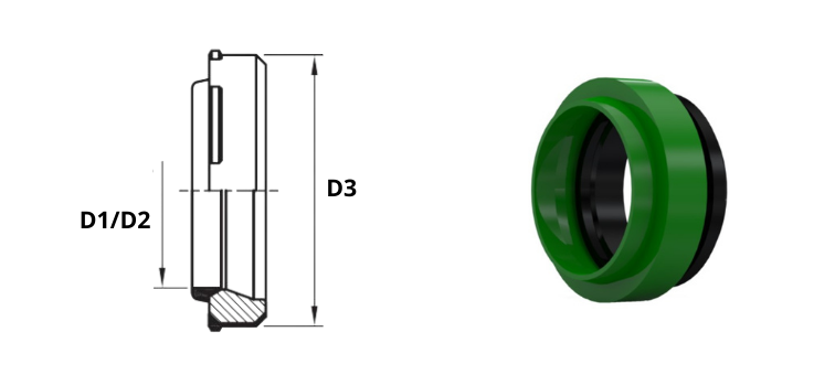 Bague à sertir INOX type B2 avec joint
