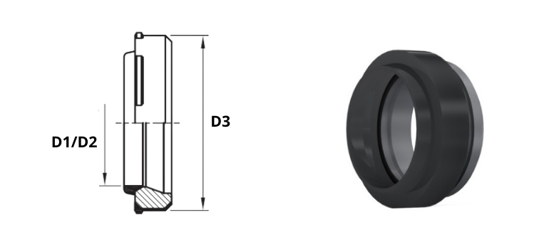 Bague à sertir type B2 avec joint