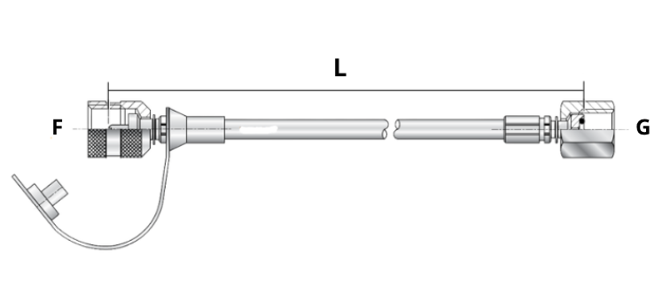 Flexible capillaire F16X200 – Fem 1/4 Mano