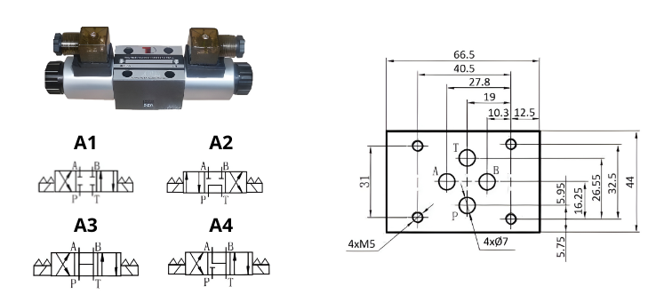Electro CETOP3 (NG6) - 2 bobines