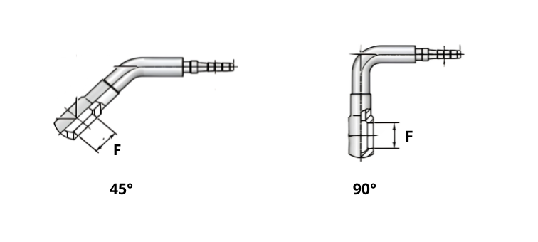 Embout à sertir banjo 45° et 90°