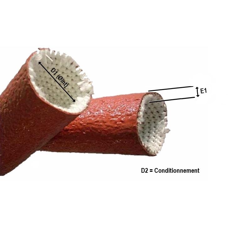 Gaine fibre de verre siliconée