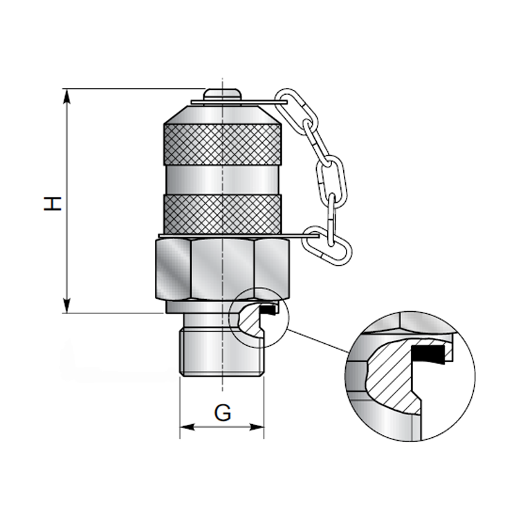 Prise de pression 16x200 implantation GAZ cylindrique