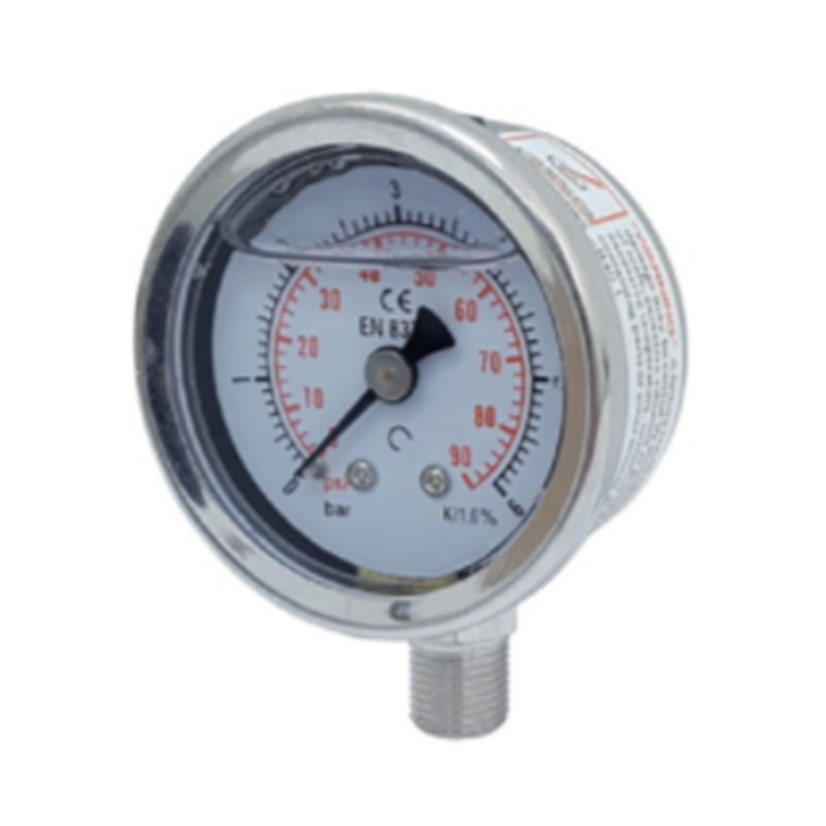 Manomètre vertical diamètre 40mm boitier inox avec glycérine