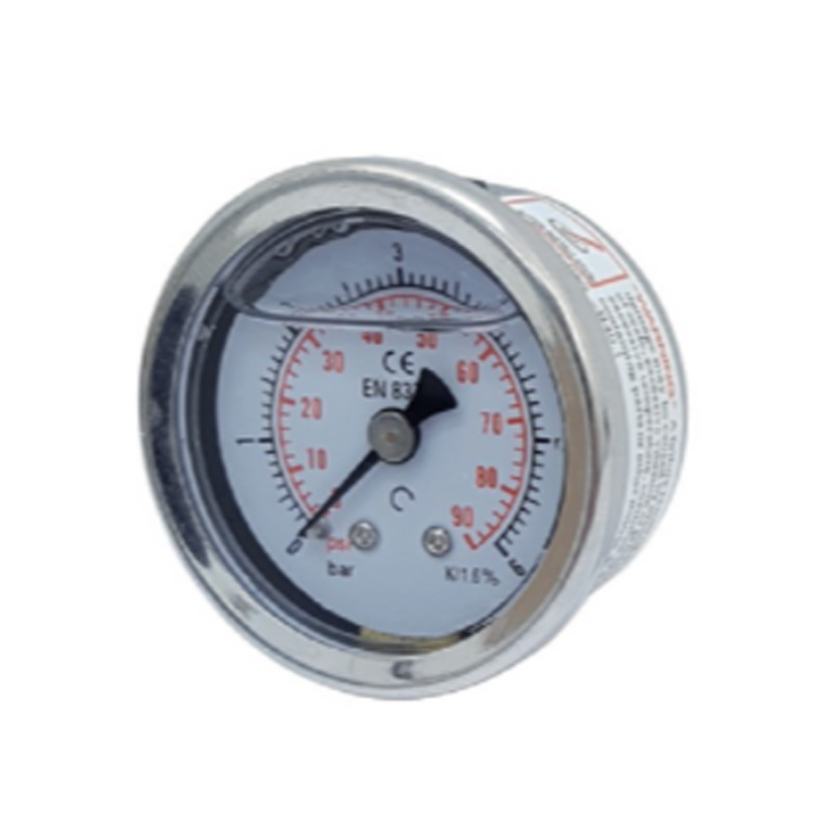 Manomètre dorsal diamètre 40mm boitier inox avec glycérine
