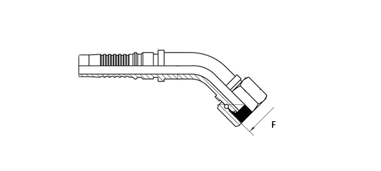 Embout interlock 45° femelle BSP inox
