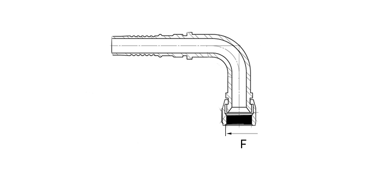 Embout interlock 90° femelle JIC inox