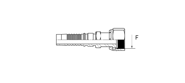 Embout interlock femelle ORFS double hexagone inox