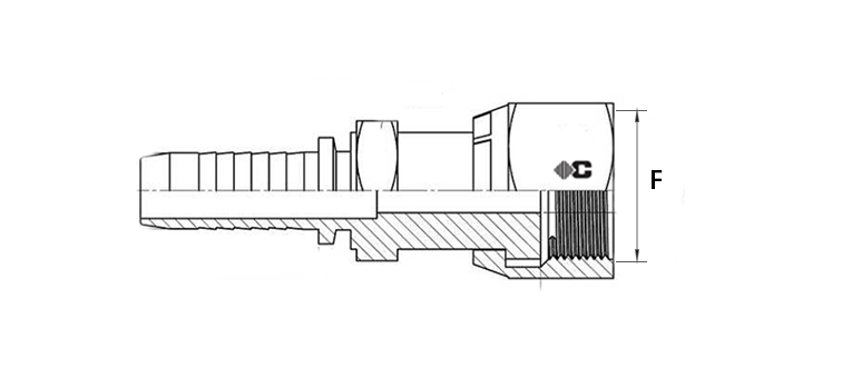 Embout à sertir femelle ORFS double hexagone inox