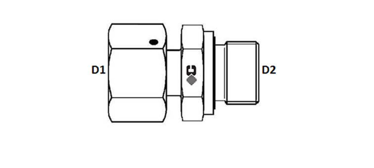 Adapteur orientable GAZ cylindrique série L INOX