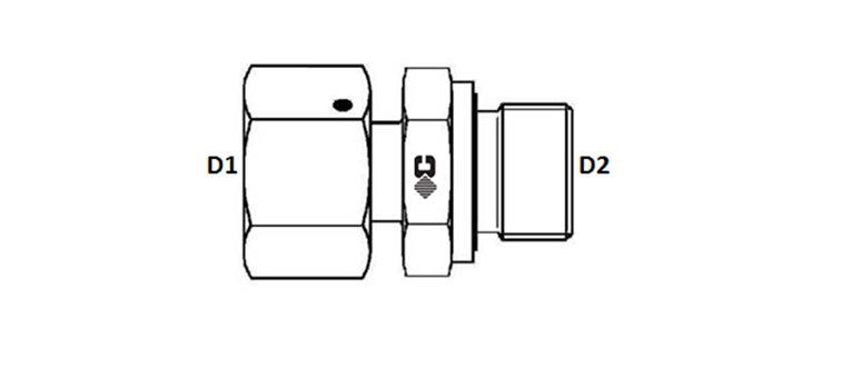 Adapteur orientable MÉTRIQUE cylindrique série L et S INOX