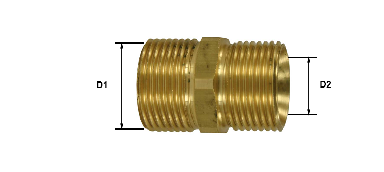 Adapteur laiton male 22 x male 21