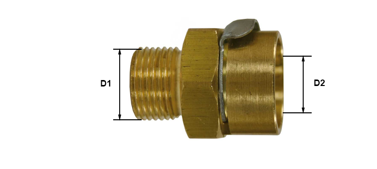 Adapteur laiton gaz x KE femelle 