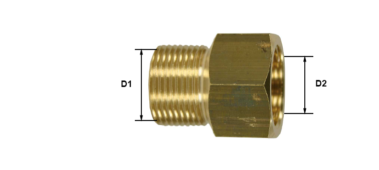 Adapteur laiton male K2000 x femelle